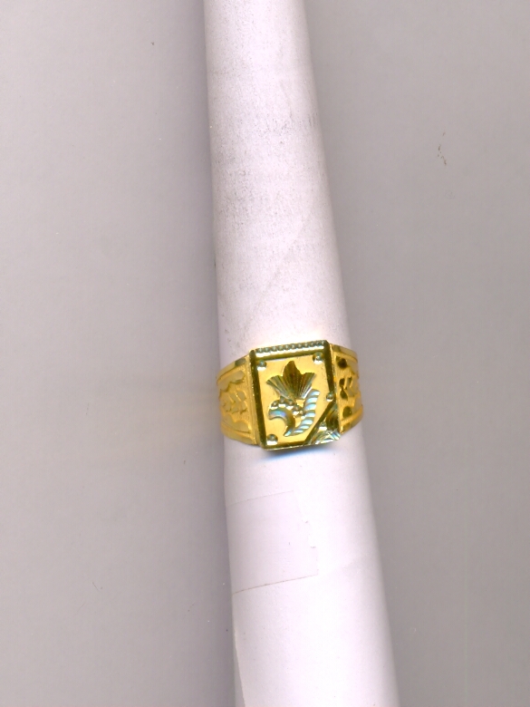 GOLD RING GENTS PLAIN FANCY