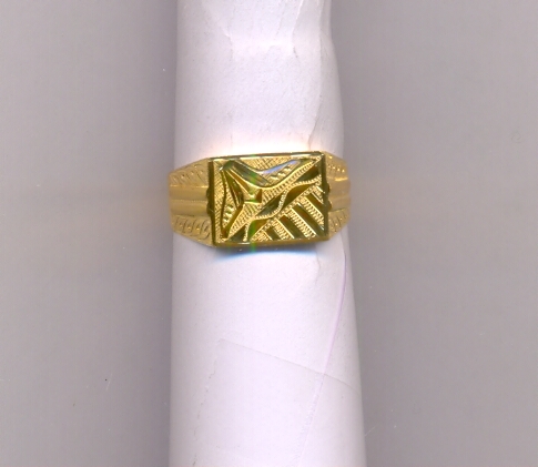 GOLD RING GENTS PLAIN FANCY