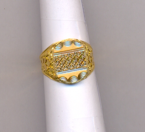 GOLD RING GENTS PLAIN FANCY