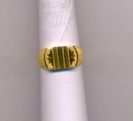 GOLD RING GENTS PLAIN FANCY