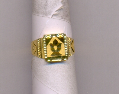 GOLD RING GENTS PLAIN FANCY