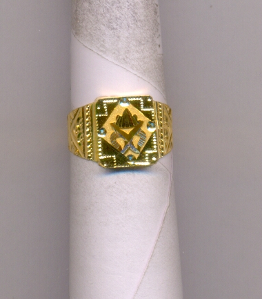 GOLD RING GENTS PLAIN FANCY