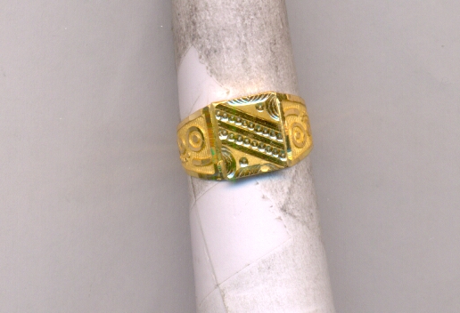 GOLD RING GENTS PLAIN FANCY