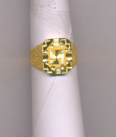 GOLD RING GENTS PLAIN FANCY