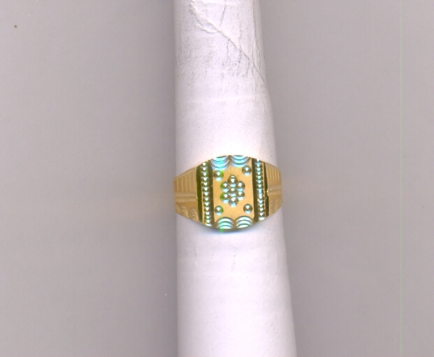 GOLD RING GENTS PLAIN FANCY