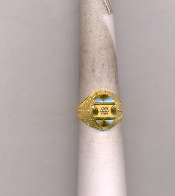 GOLD RING GENTS PLAIN FANCY