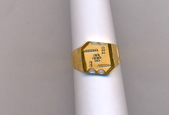 GOLD RING GENTS PLAIN FANCY