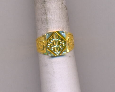 GOLD RING GENTS PLAIN FANCY