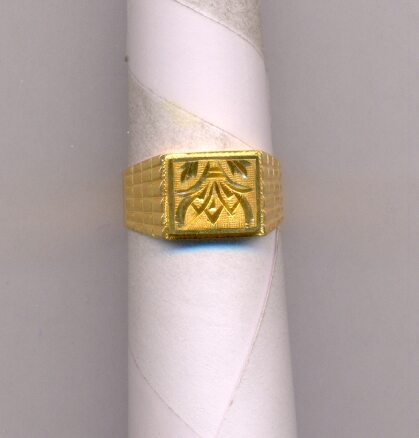 GOLD RING GENTS PLAIN FANCY