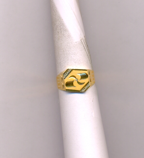 GOLD RING GENTS PLAIN FANCY