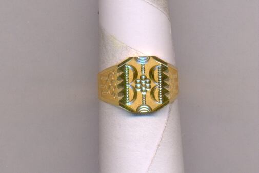 GOLD RING GENTS PLAIN FANCY