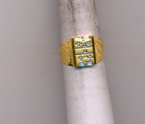 GOLD RING GENTS PLAIN FANCY
