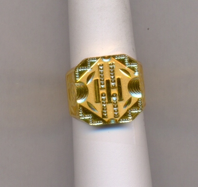 GOLD RING GENTS PLAIN FANCY