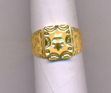GOLD RING GENTS PLAIN FANCY