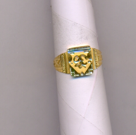 GOLD RING GENTS PLAIN FANCY
