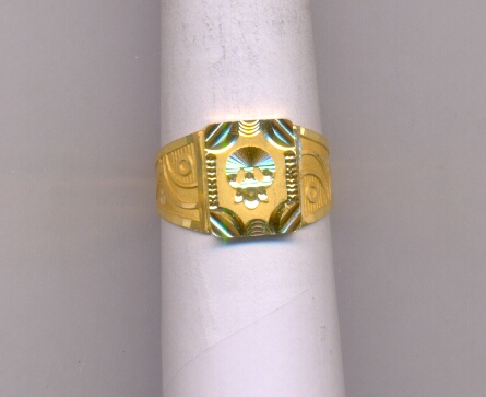 GOLD RING GENTS PLAIN FANCY