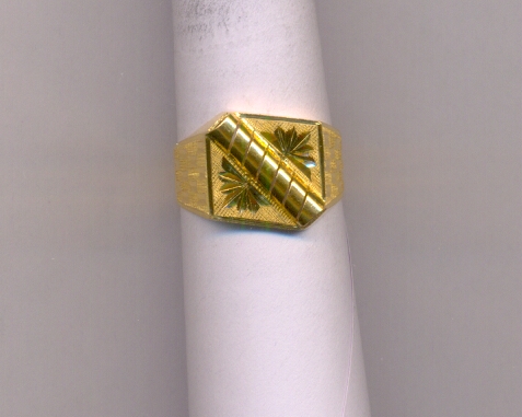 GOLD RING GENTS PLAIN FANCY