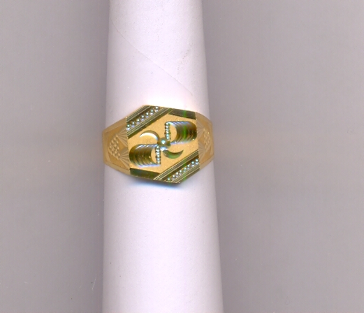 GOLD RING GENTS PLAIN FANCY