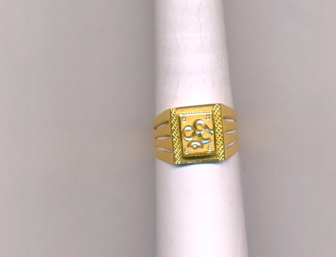 GOLD RING GENTS PLAIN FANCY