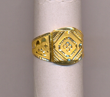 GOLD RING GENTS PLAIN FANCY
