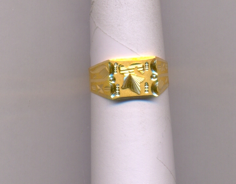 GOLD RING GENTS PLAIN FANCY
