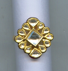 GOLD RING LADIES KUNDAN