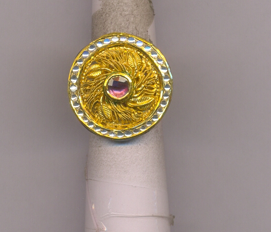 GOLD RING LADIES KUNDAN