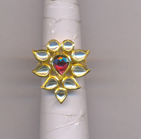 GOLD RING LADIES KUNDAN FANCY