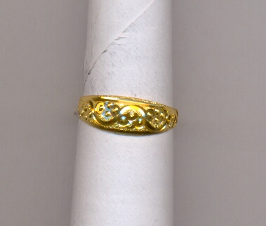 GOLD RING LADIES PLAIN FANCY