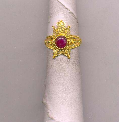 GOLD RING LADIES PLAIN FANCY