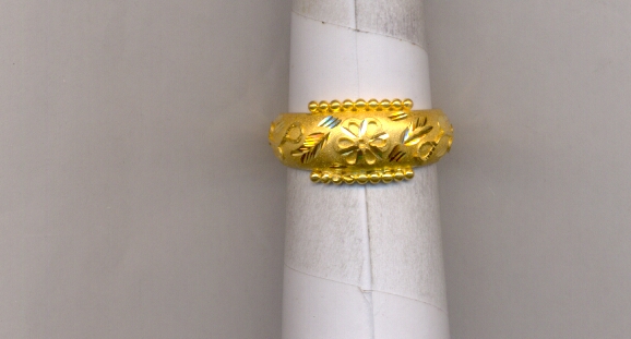 GOLD RING LADIES PLAIN FANCY