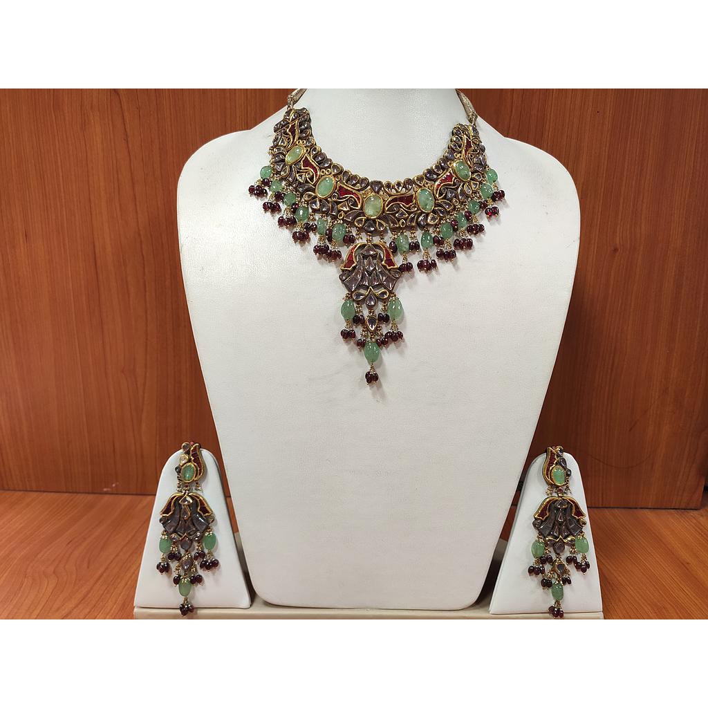 GOLD HALF SET KUNDAN