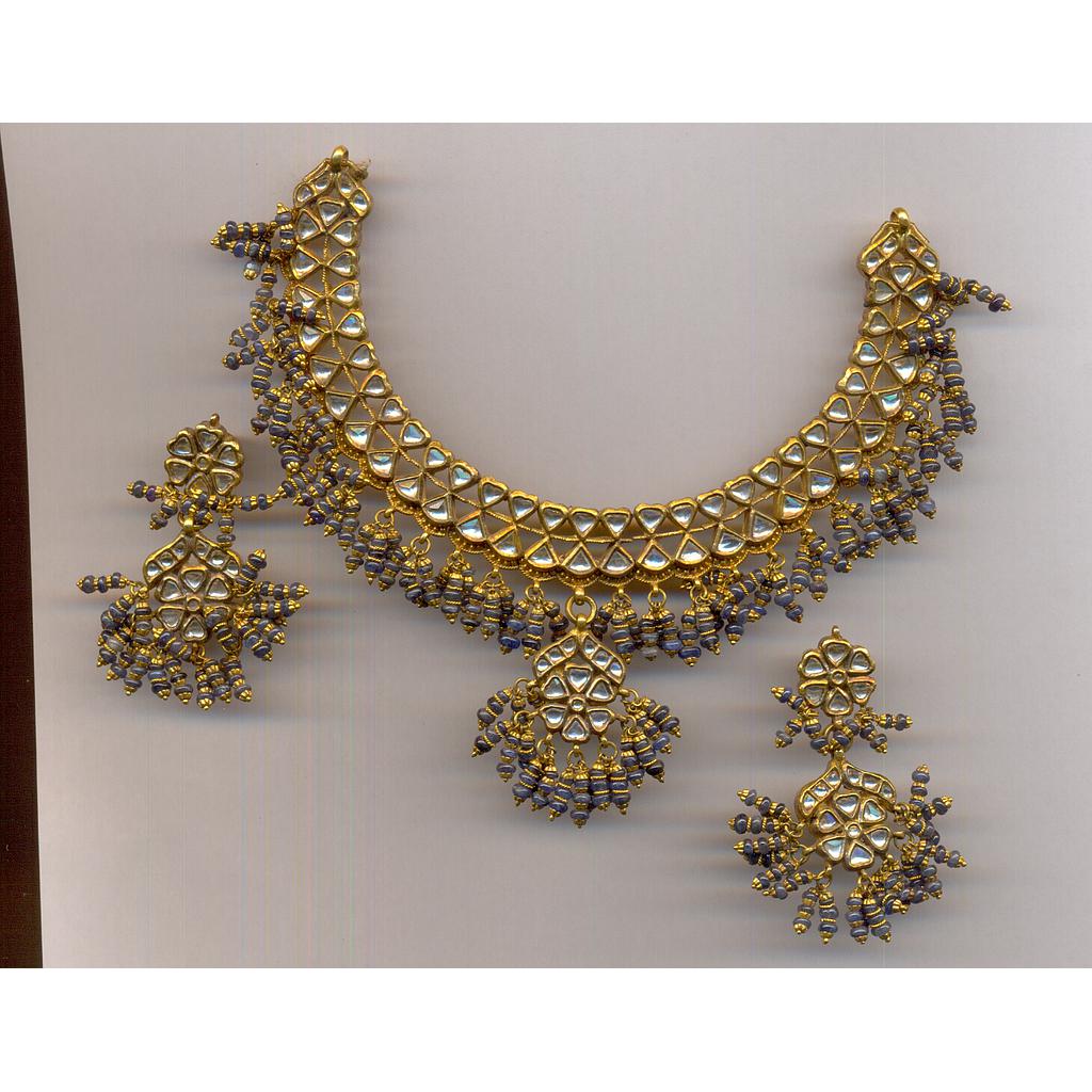 GOLD HALF SET KUNDAN