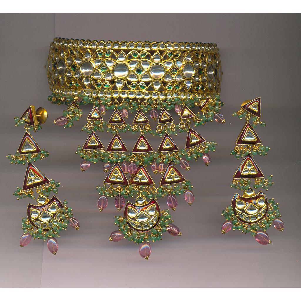 GOLD HALF SET KUNDAN