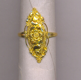 GOLD RING LADIES PLAIN FANCY
