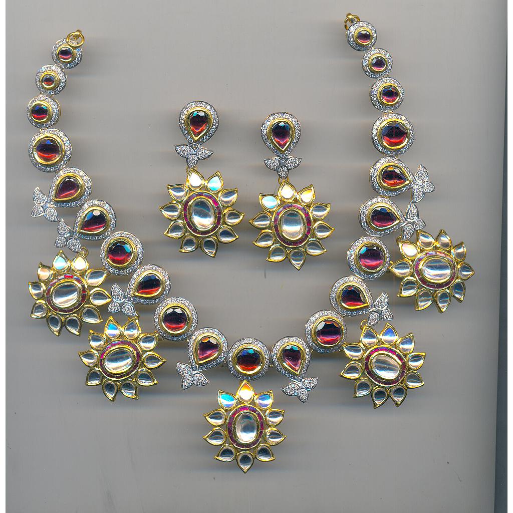 GOLD HALF SET KUNDAN