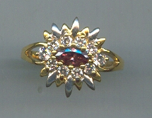 GOLD RING LADIES REALSTONE EXCLUSIVE
